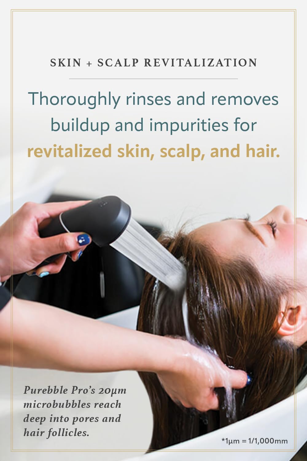 Purebble Pro – Professioneller Mikroblasen-Duschkopf für Friseursalons, Haustiersalons und Baby-Pflege zu Hause | Hochleistungs konzentrierter Duschstrahl | Made in Japan
