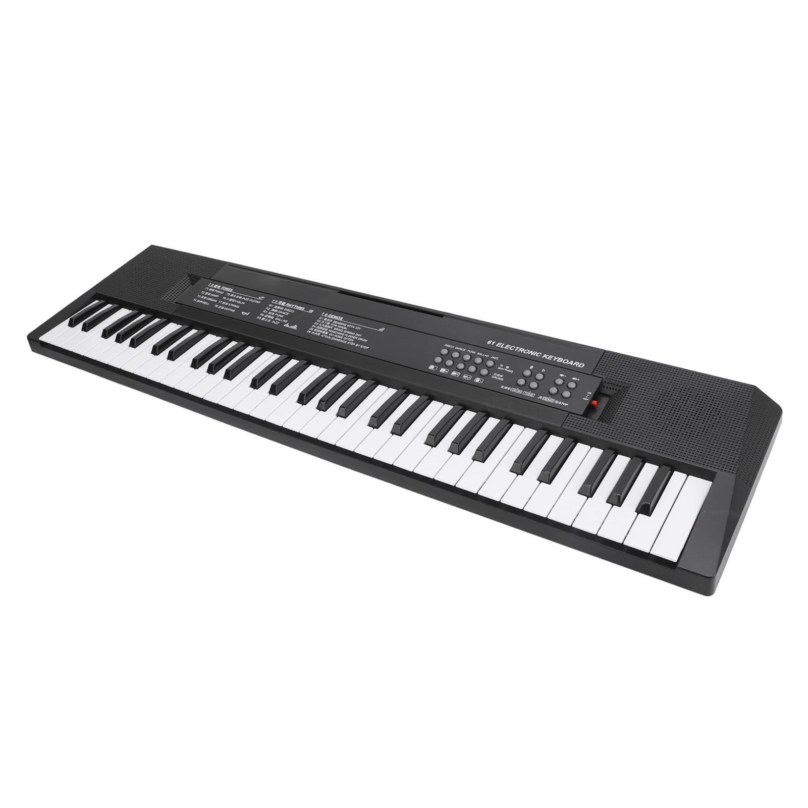 CHICIRIS 61-klawiszowa Klawiatura Elektroniczna, Przenośna Klawiatura Fortepianowa z 8 Brzmieniami Instrumentów 6 Utworów Demonstracyjnych 5 Rytmów, Edukacyjna Zabawka Muzyczna dla Dzieci