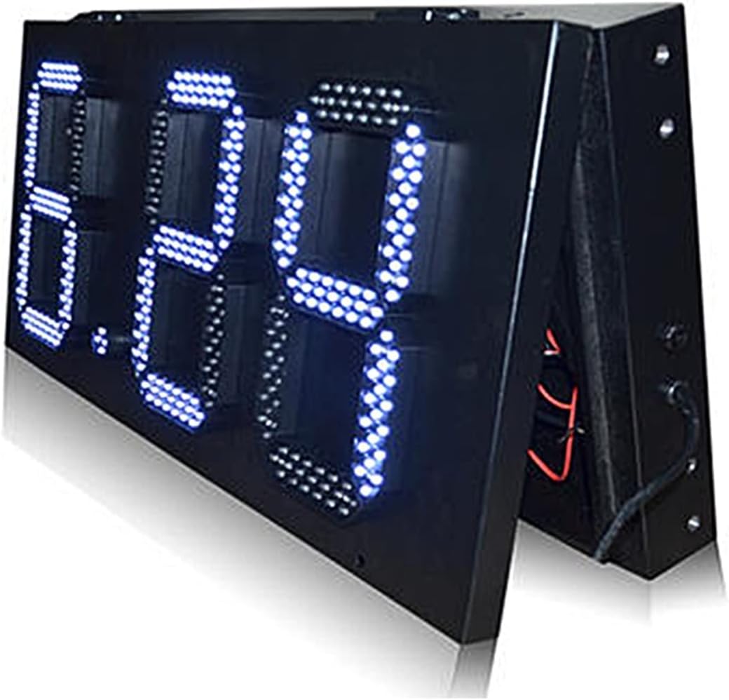 Protable Gym Timer Hot 12 Inch Rainproof White 8.88 Format Led Oil Price Sign LED Outdoor Di-splay Panel Gas Station LED Digital Gas Price Sign Outdoor Digital Visibility (Color : 3 Digit Countdown)