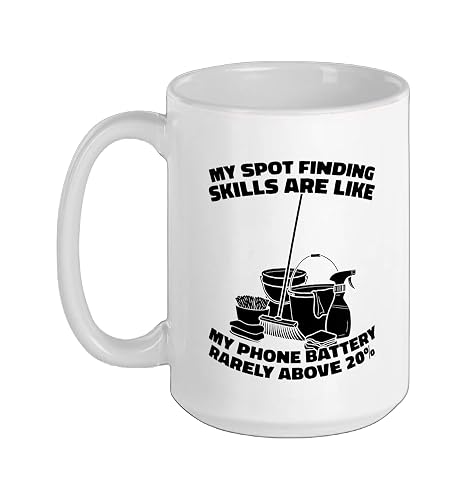 Cleaner Sanitation - Housekeeping Janitorial Cleaner Ceramic Mug, White, 15oz