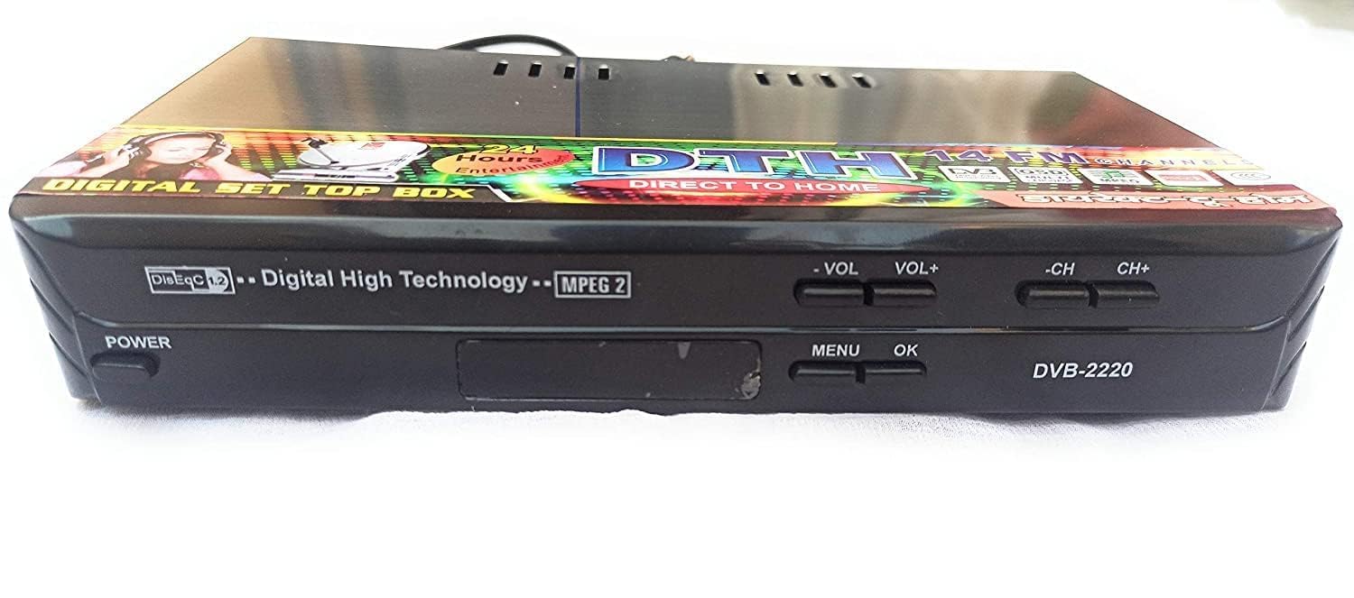 DTH Digital Satellite Receiver Set Top Box – Free-to-Air FTA | Full Metal Body | AV Output Support | High-Performance Basic TV Receiver with Remote-image-6