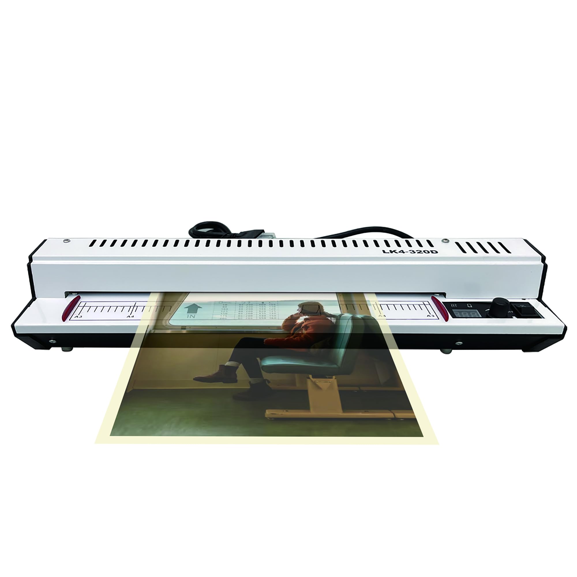 INTSUPERMAI A3 Thermal Laminator, 4 Large Roller System, Infrared Radiant Heating, Laminating Widths up to 12.5 inches, for Teachers, classrooms, Offices, Posters, Business Cards