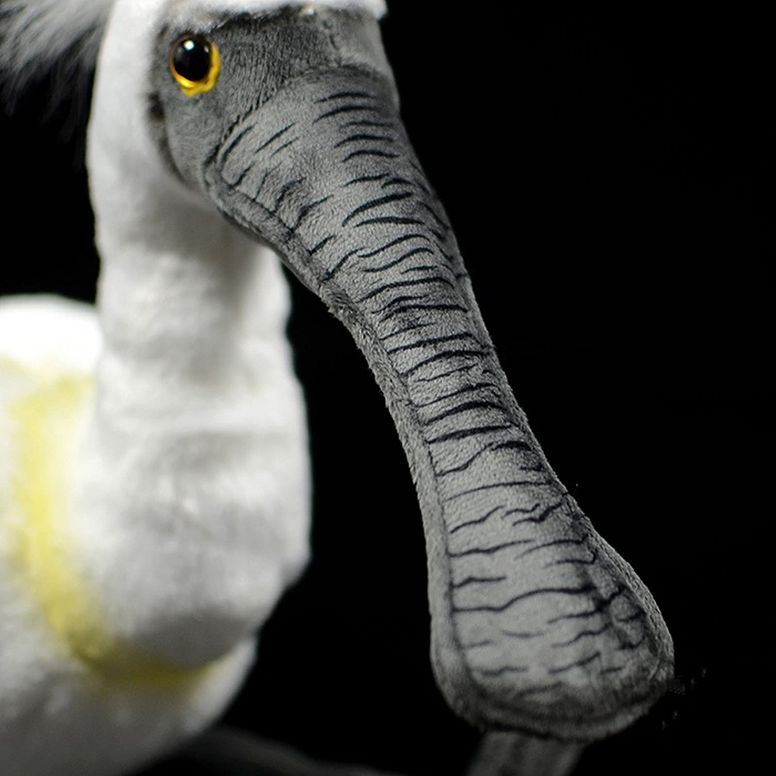 ZHONGXIN MADE Simulation Spoonbill Plush Toy - White Real Life Ibis Bird Simulation Plush Toys, Lifelike Crested Ibis Animals Spoonbill Stuffed Toys Birthday Gifts for Kids, 10.6 Inches - Image 6