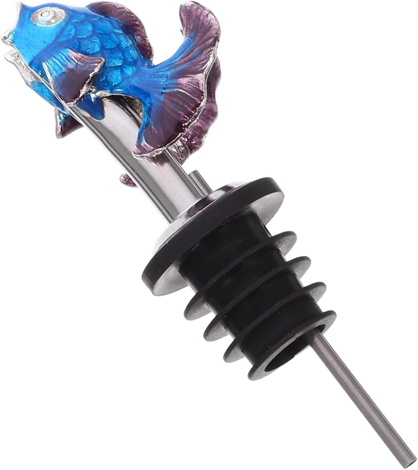 STOBAZA 1pc Animal Pourer Fish Shaped Wine Bottle Spout Reusable Wine Pourer Stopper and Easy to Use for Home Entertaining and Gifting