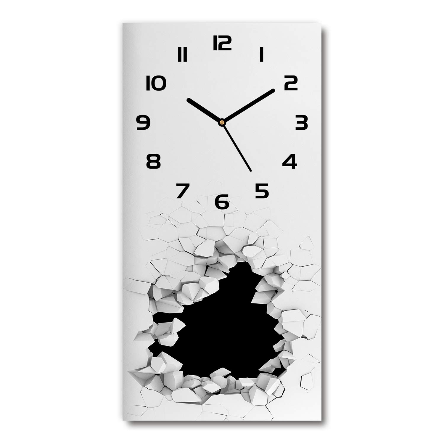 Horloge en verre silencieuse Tulup 30x60cm pour en finir avec le tic-tac