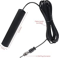 Vista 3 de Antena de coche FM AM Antena de radio de montaje adhesivo Antena de parche oculto para vehículo, camión, SUV, estéreo en unidad principal