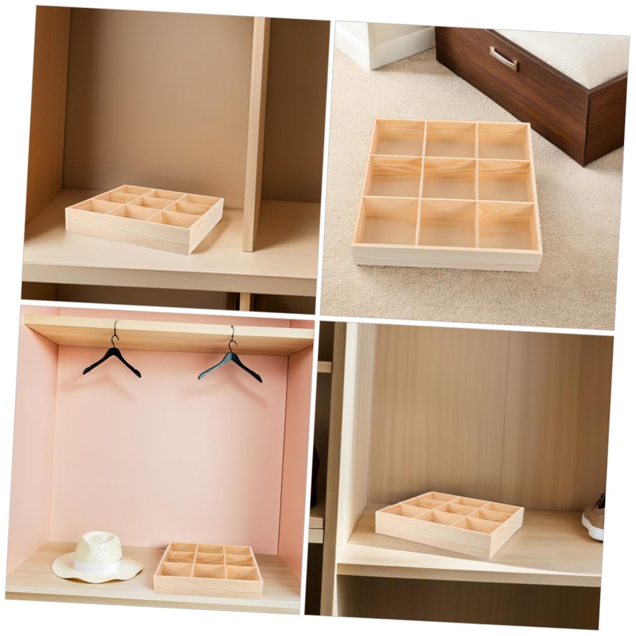 Gadpiparty 2pezzi Organizzatore per Multi-scomparto per Calzini Biancheria Intima e Piccoli Oggetti Portatile per Armadio Cassettiera e Guardaroba