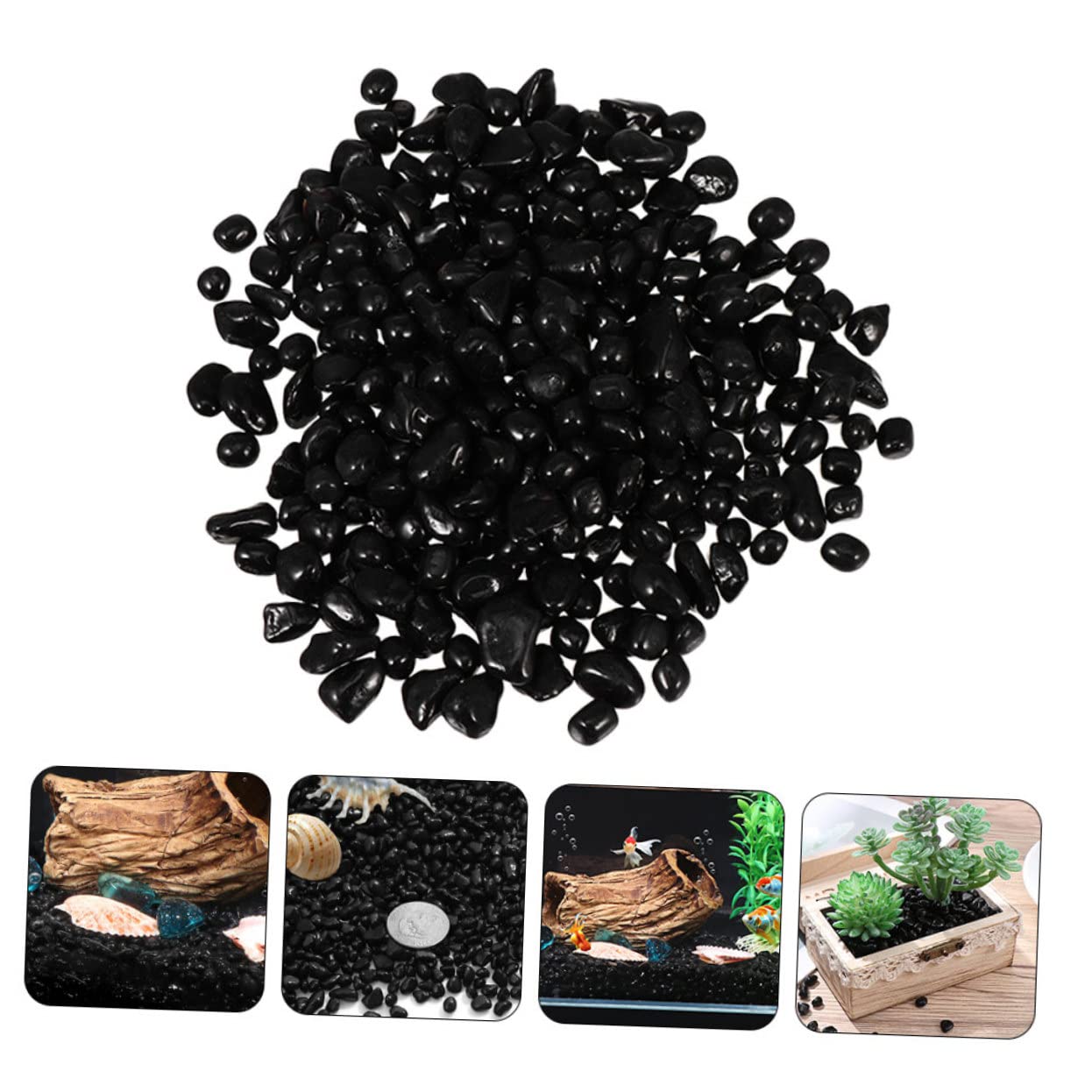 1torba Gravel Akwarystyczny Czarny Perłowy Dekoracyjne Kamienie Do Akwarium Żwir Do Terrarium Dla Rybek