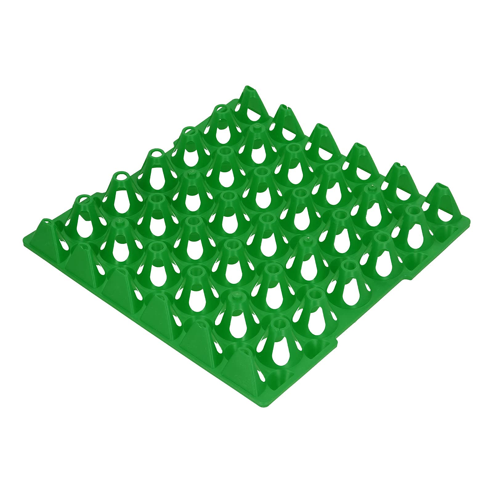 Cajas de huevos de plástico, 5 piezas, 28,7x28,3 cm, bandeja de soporte para 30 celdas, almacenamiento y transporte, suministros agrícolas para el hogar (Verde)