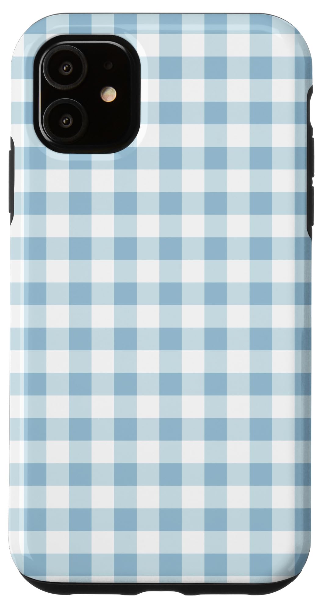 Cute Light Blue Buffalo Check Plaid Checkered Gingham Case for iPhone 11