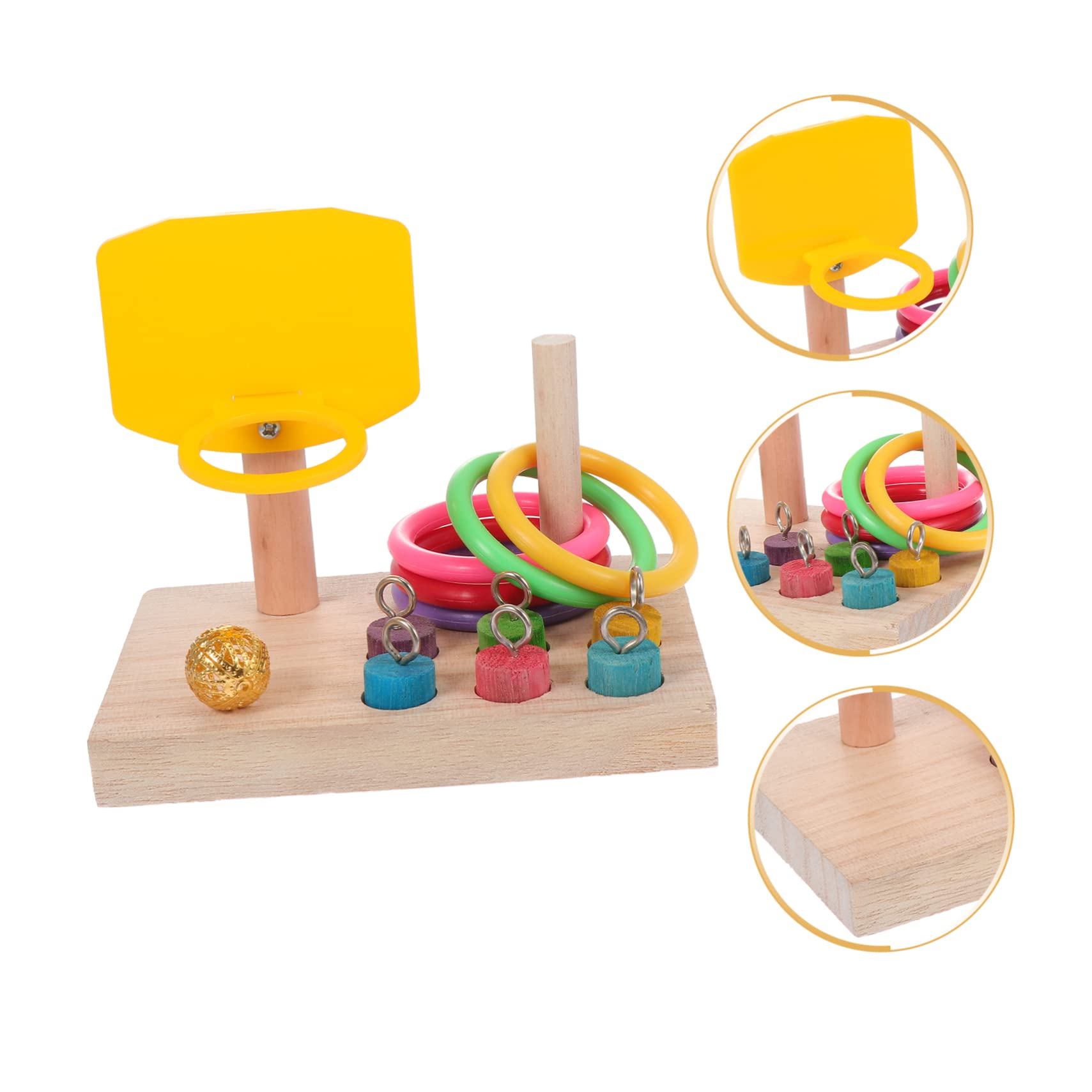 BESPORTBLE 3sets Giocattolo Per Uccelli Pappagallo Con Anello Da Basket Di Gioco Per Pappagalli e Uccelli Accessorio Divertente Per Stimolare Attività e Gioco Colori Misti