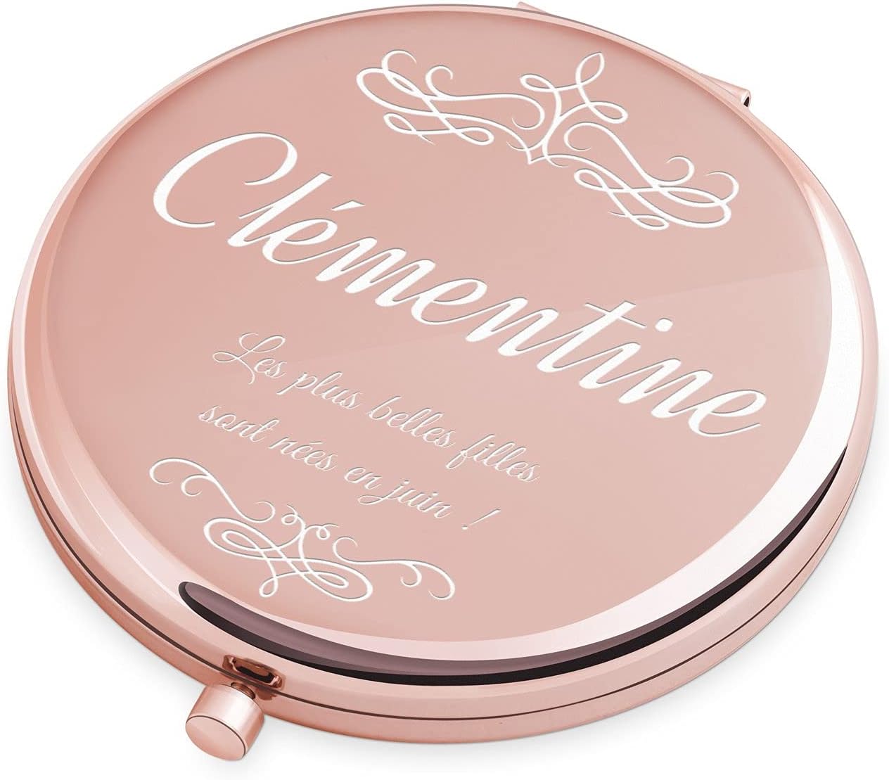 Miroir De Poche Pliant Couleur Or, Double Face, 5x5 Cm - Neuf, Parfait Pour Le Maquillage