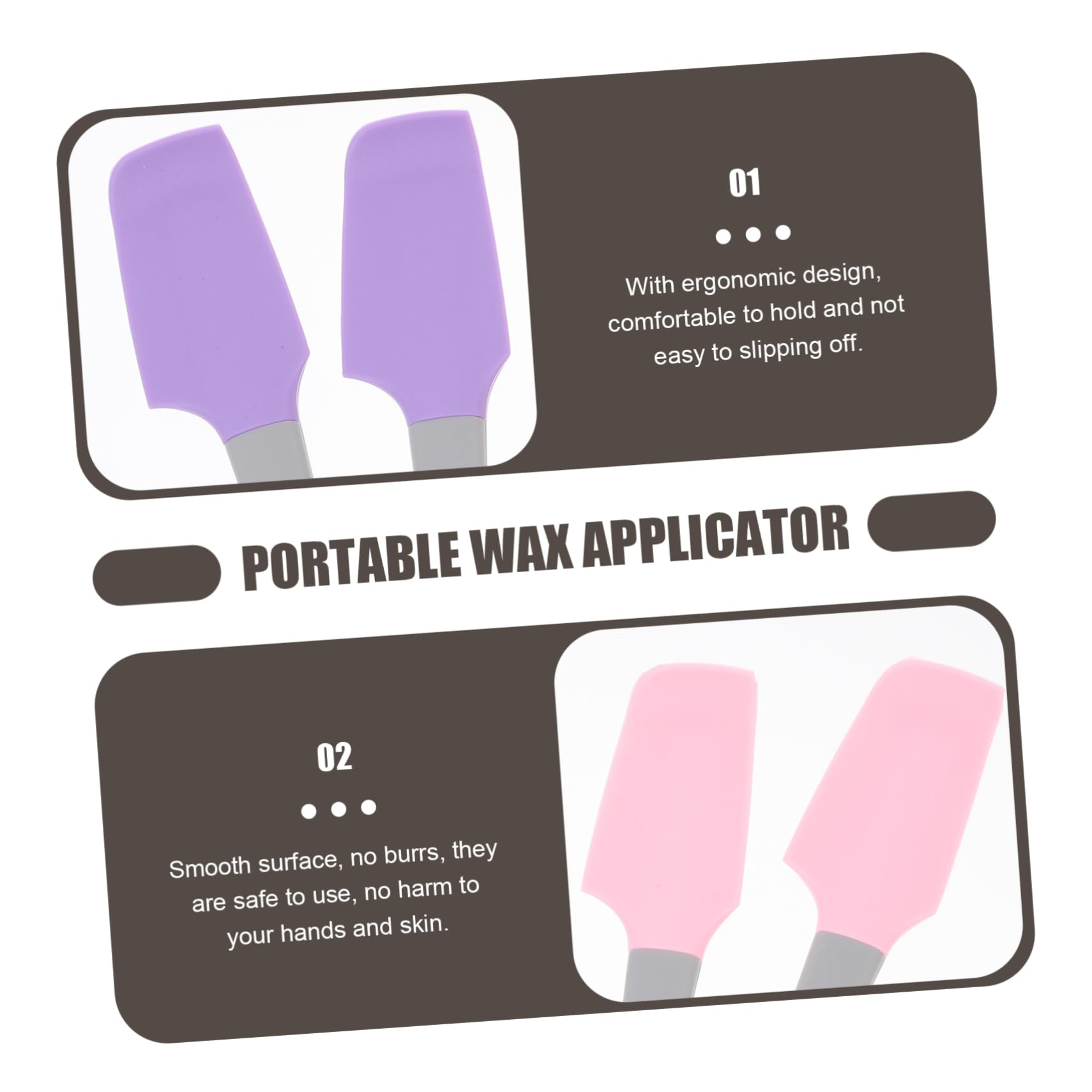 Beavorty Professional Wax Application Tools Set 4pcs Wax Spatulas Cream Women's Beauty Tools