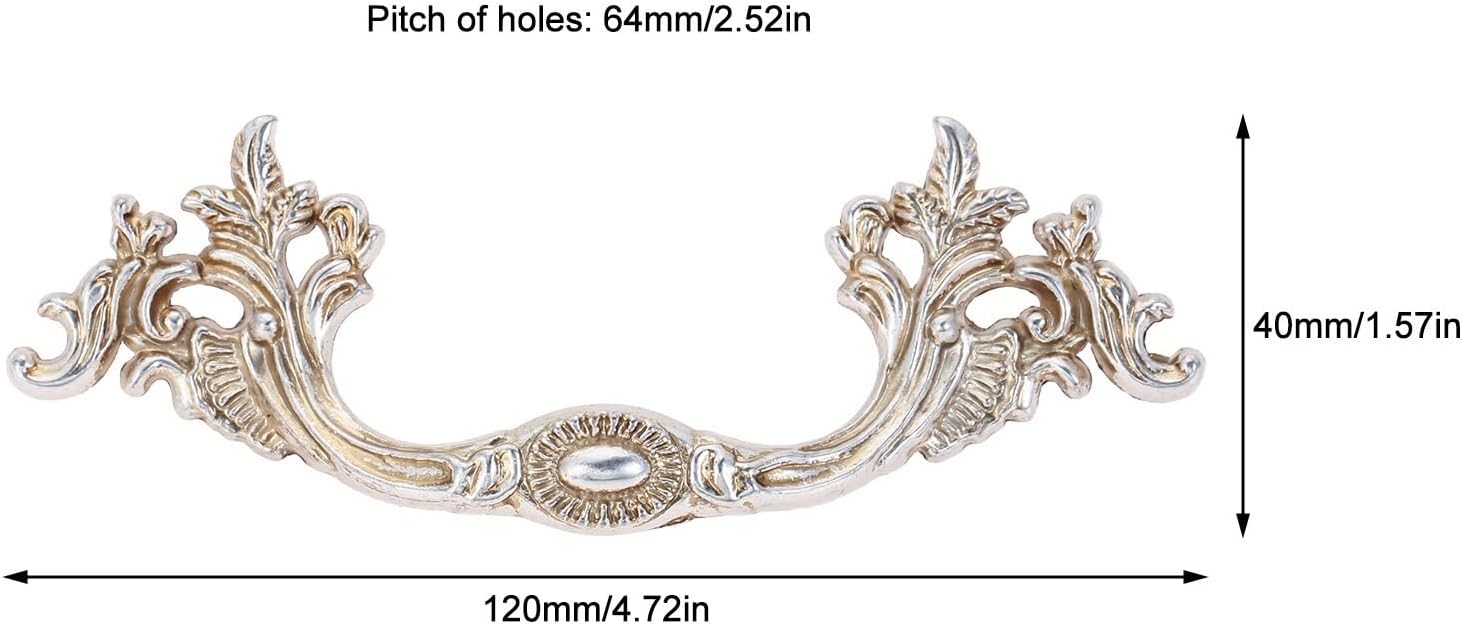 1 PC Kitchen Cabinets Sliding Door Knob Drawer Cupboard Dresser Pull 64/78/96mm Antique Silver Furniture Handle Home Decor(Small1)