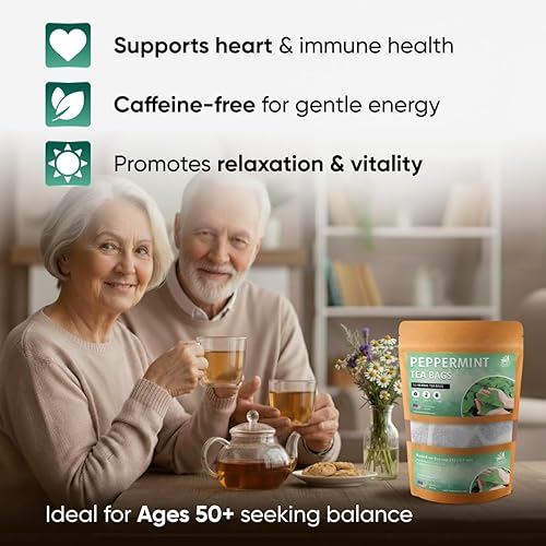 Miniatura 4 de TeaDreamTea Bolsas de té de menta - Alivia las molestias digestivas  Té de hierbas - Té saludable  Té aromático y sin cafeína - Bolsas de té a