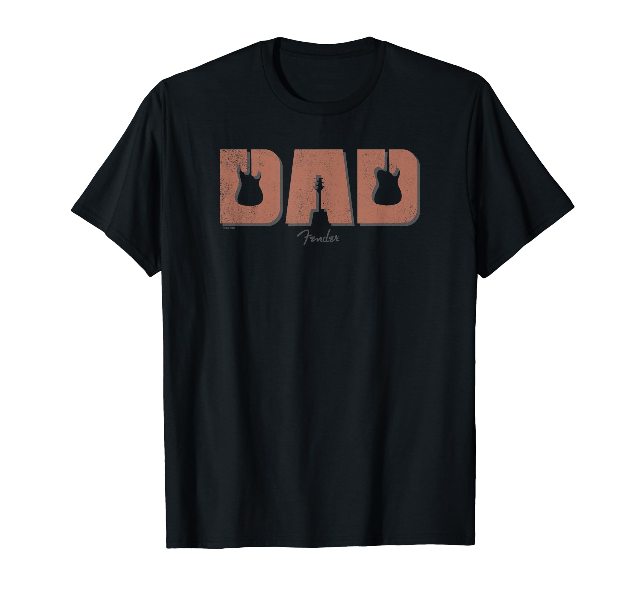 Fender Father's Day Rock Dad Guitars Font Logo T-Shirt