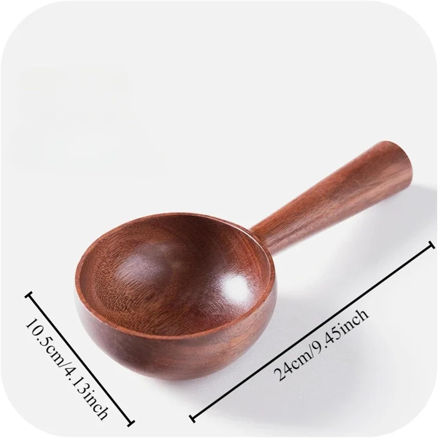 Household Long Handled Wooden Spoon for Rice Washing and Water Scooping Wooden Cutlery Large Spoon 6pcs