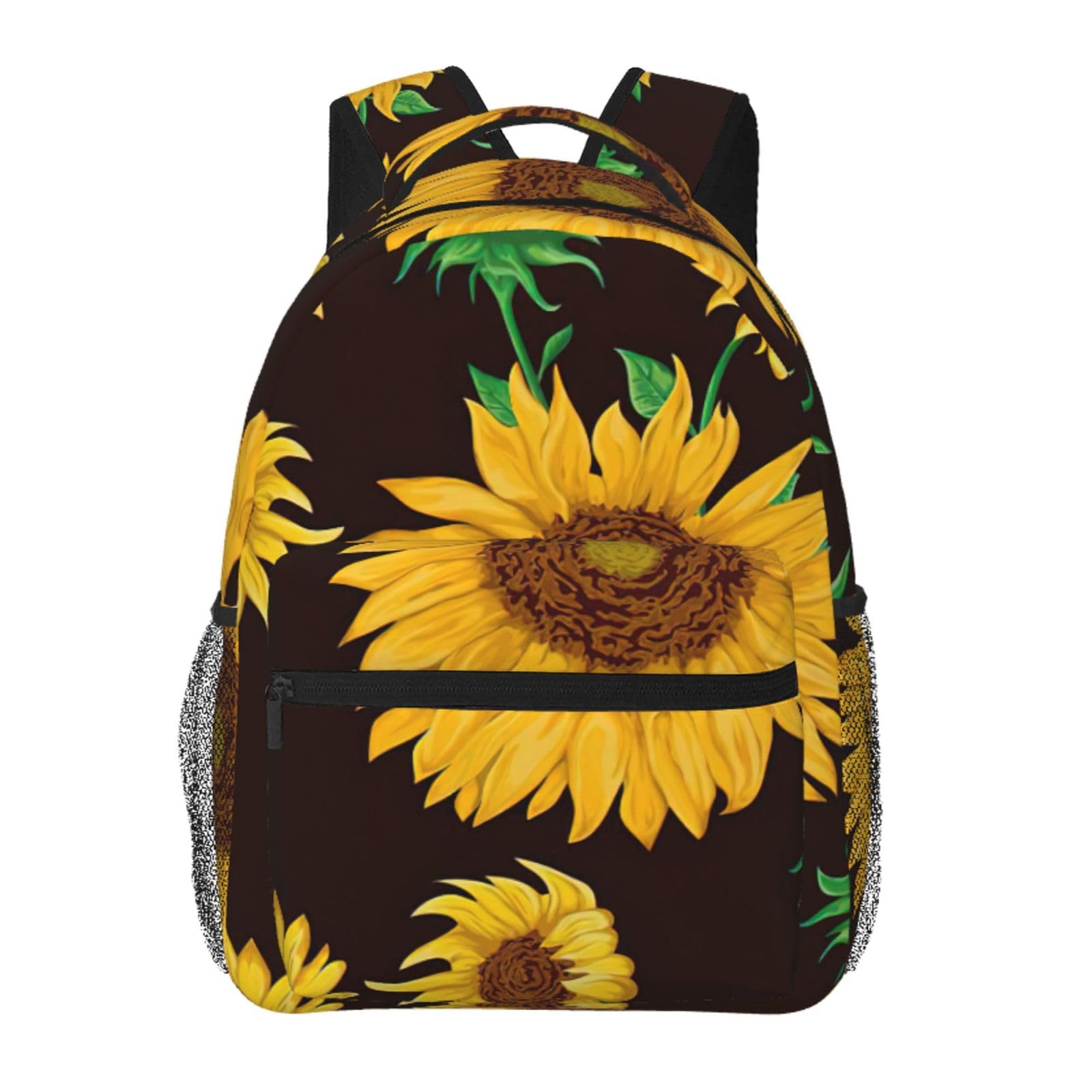 Mochila plegable ligera y compacta con estampado de girasol resistente 6