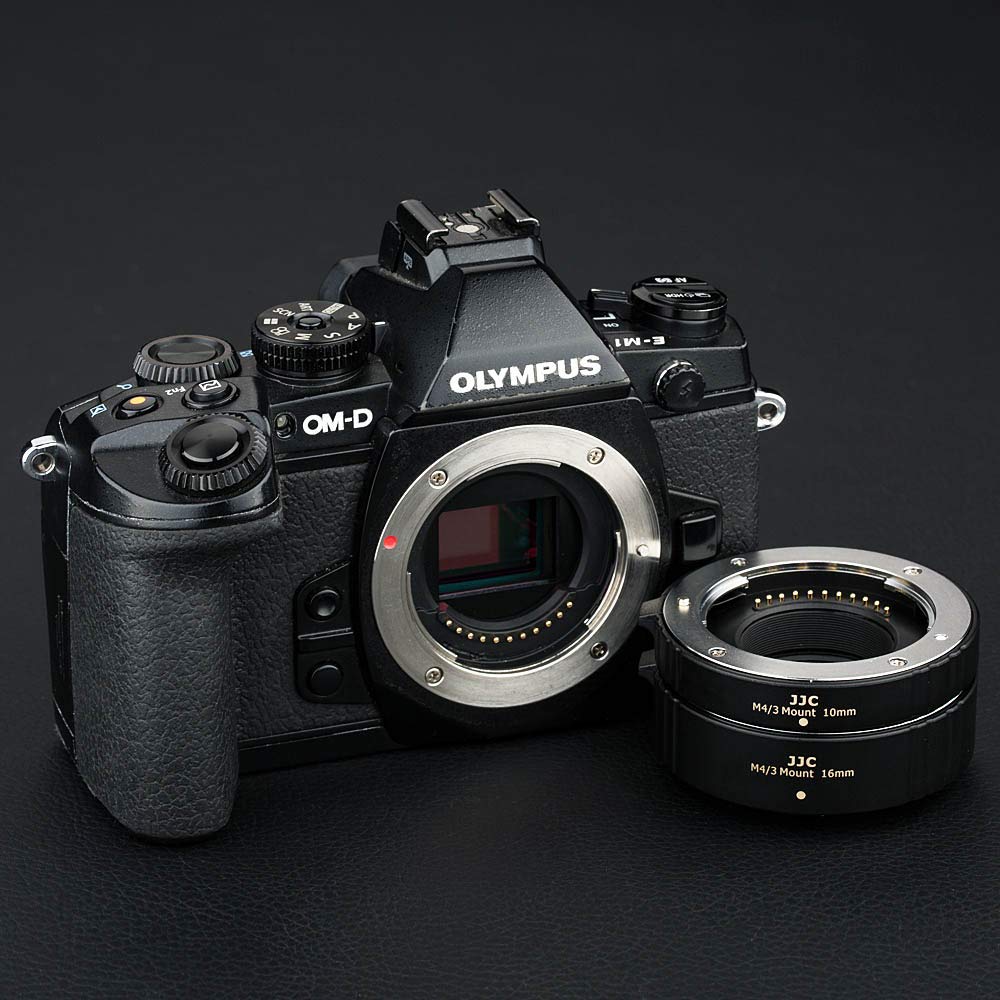 JJC Auto Focus Juego de Tubos de extensión 10/16MM para Olympus OM-1 E-M5 III E-M1X E-M10 III E-PL9 E-PL8 E-PL7 Panasonic G95 G90 G9 GH5 GX9 GX85 DSLR Camera cámaras réflex Digitales