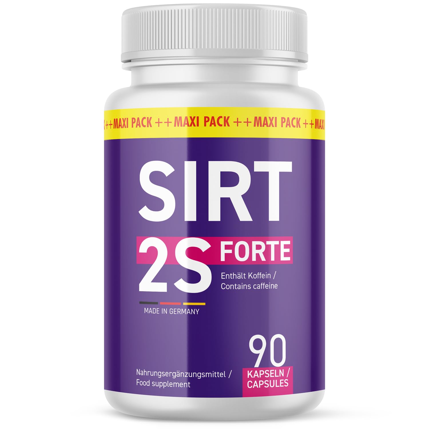 Sirt2S Forte Kapseln | kombination hochwertiger Zutaten | einfache Anwendung | 90 Kapseln Inhalt