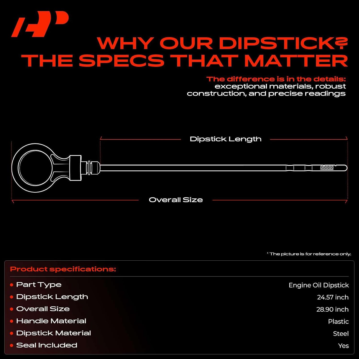 A-Premium Engine Oil Dipstick Fit for Jeep Grand Cherokee 2016-2021 Dodge Durango 2016-2025, 3.6L V6 GAS DOHC Naturally Aspirated