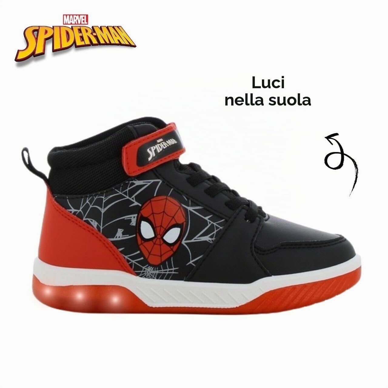 Leomil Spiderman Scarpe Bambino Sneakers | Scarpe da Ginnastica per Bambini, Leggere e Comode, Perfette per la scuola e il tempo libero, Marvel, Regalo di compleanno