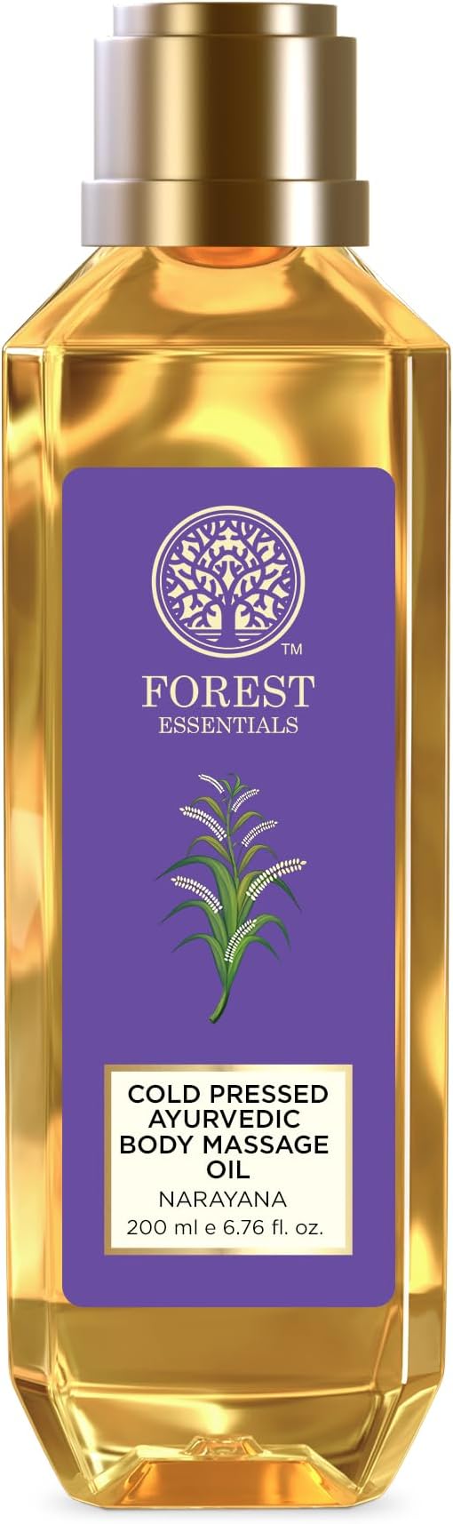 Forest Essentials Narayana Body Massage Oil | Ayurvedic Pain Relief & Stress Relief Oil | Anti-Inflammatory, Nourishing Formula