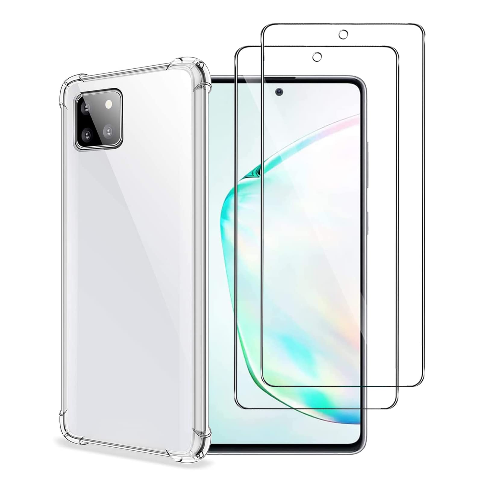 CooTolyScreen Protector for Samsung Galaxy Note 10 Lite Tempered Glass Protector with Transparent Phone Cover Anti-Scratch(Clear)