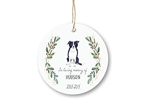 Memorialize Your Beloved Border Collie With This Heartfelt Christmas Ornament
