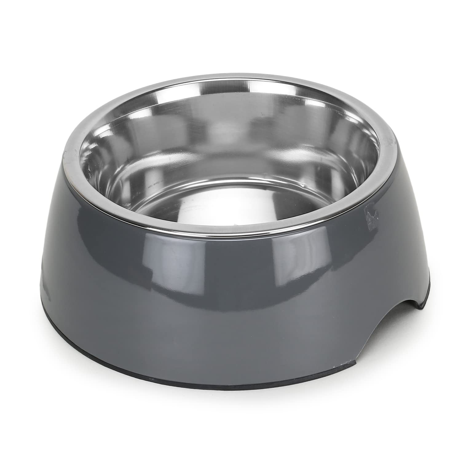 Basil Stainless Steel Food Water Feeding Bowls (Melamine Bowls Solid Grey Colour & Size: Medium) for Pets, Dogs, Cats, Puppy (B09XDHZSFK) Amazon Price History, Amazon Price Tracker