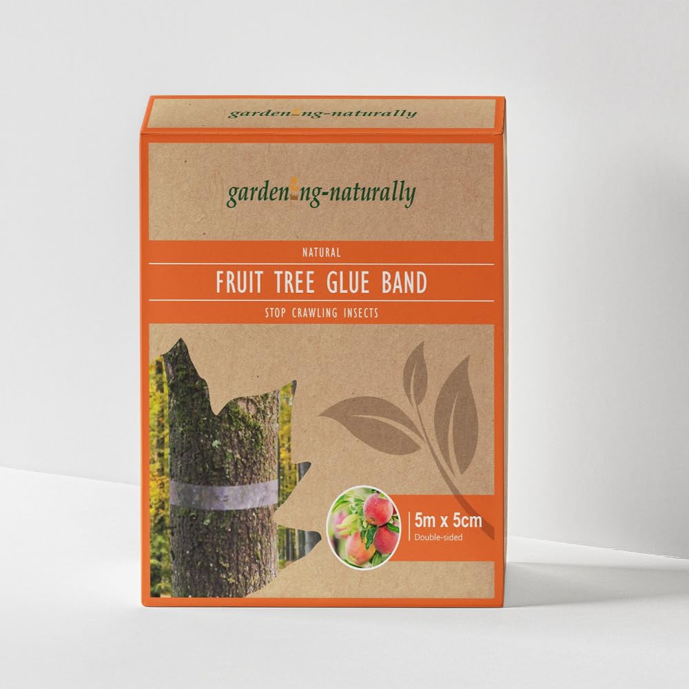 Gardening Naturally Fruit Tree Glue Bands 5m Pack - Non-Toxic Sticky Barrier for Pest Control, Safe for Wildlife