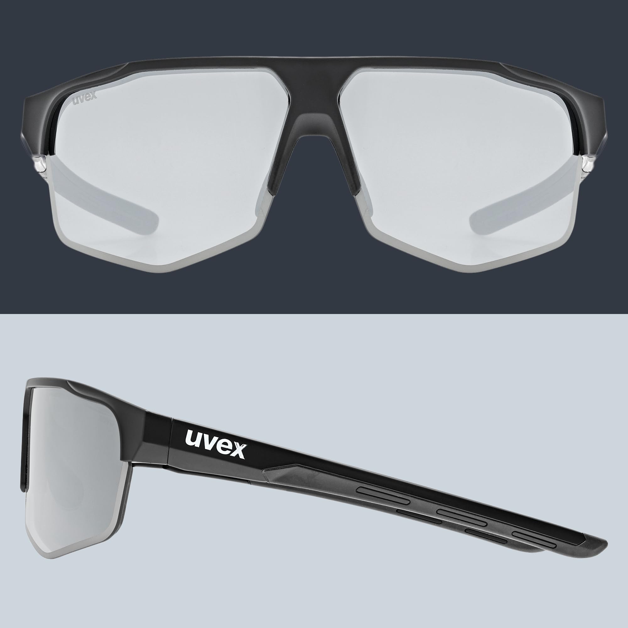Uvex axos set - Sportbrille für Damen und Herren - 100% UVA-, B, C Schutz - beschlagfrei - inklusive klarer Wechselscheibe