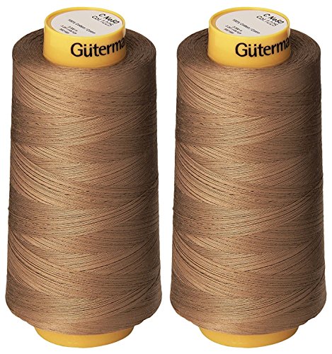 Fil de coton naturel Gutermann taupe de qualité supérieure pour haute couture