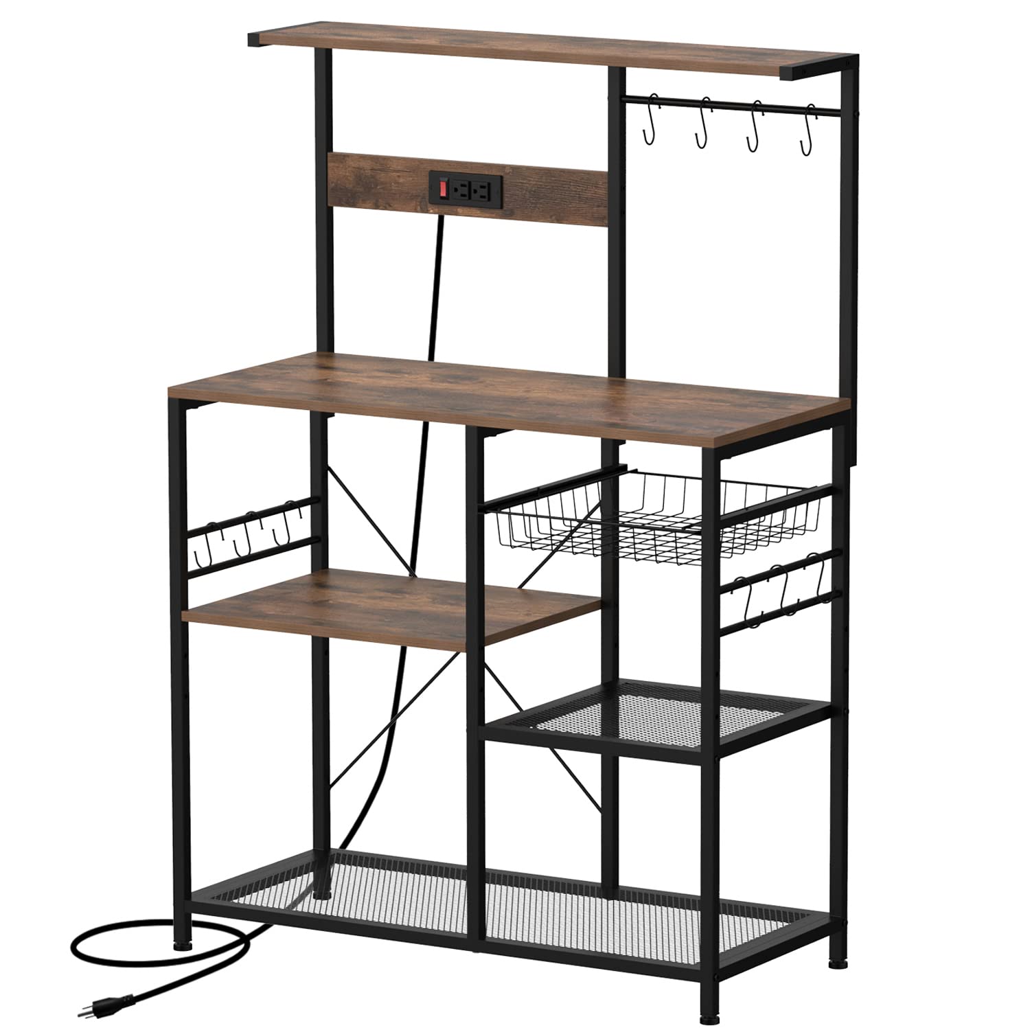 Buy Simoretus Kitchen Standing Bakers Rack with Power Outlet Microwave