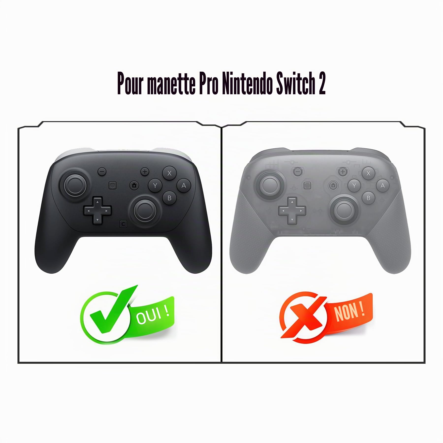 eXtremeRate Coque pour Switch 2 Pro Manette,Coque Avant Arrière avec Joystick Analogique & Boutons de Remplacement pour Nintendo Switch 2 Pro Controller-Violet NGC Classique