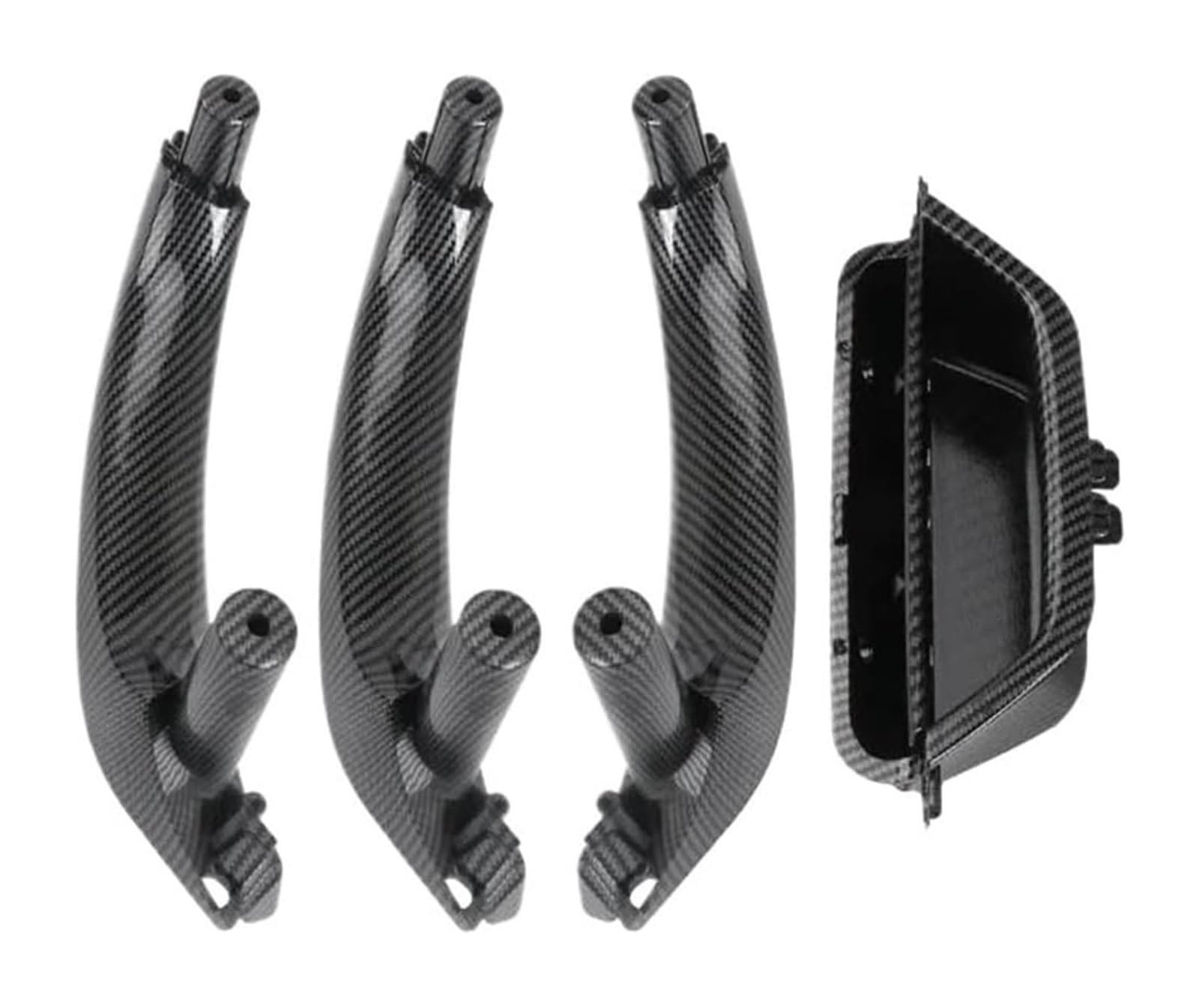 FANGZIQF Inner Door Pull Handles for X3 for X4 F25 F26 51419209216 Left Right Car Interior Door Handle Inner Panel Pull Trim Cover(Carbon,RHD)