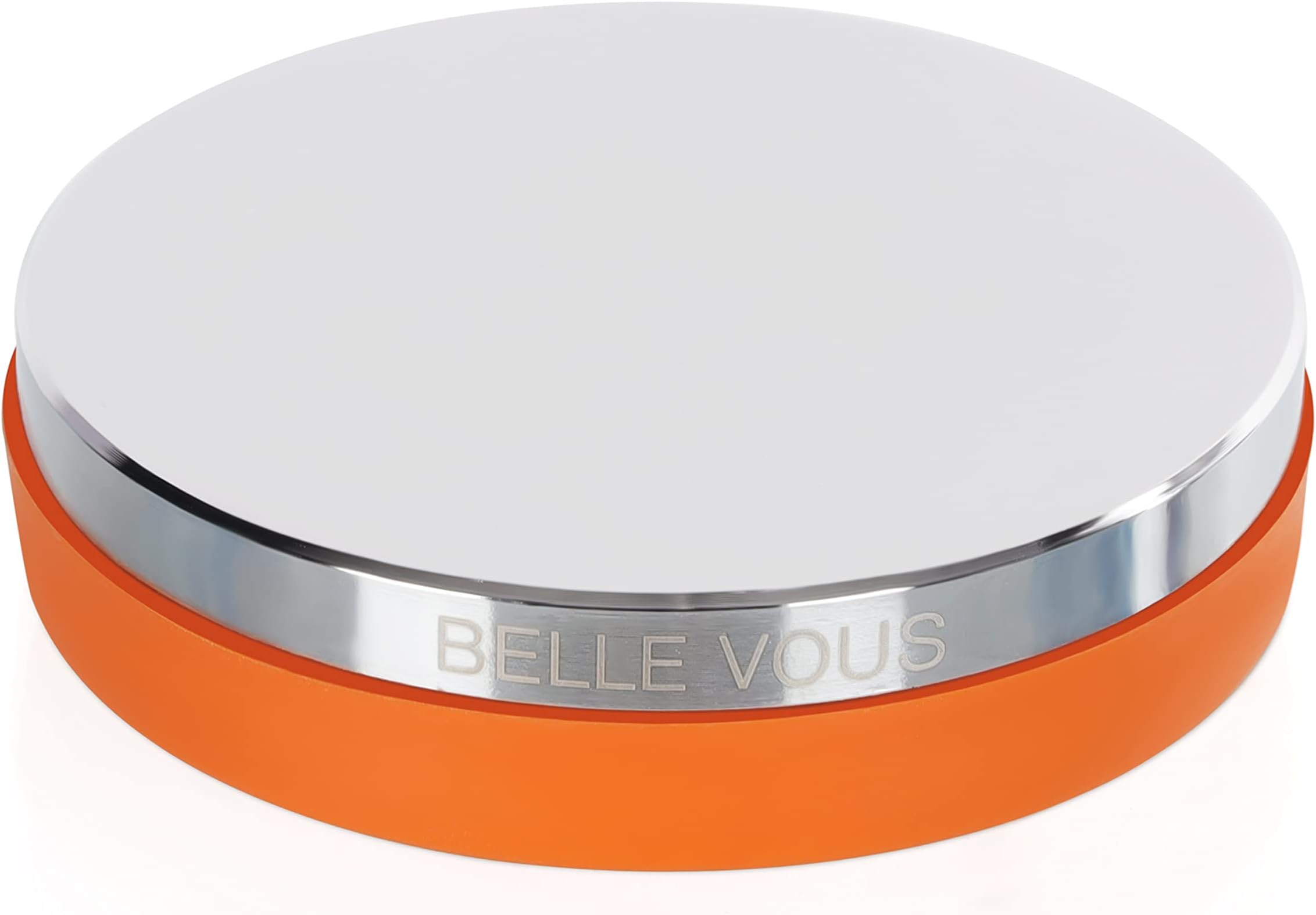 Steel Block with Rubber Base - 7.8 cm Diameter - Metal Plate Steel Anvil - Forged Anvil with Chrome Plating - For Stamping, Smoothing and Hammering Jewellery and Leather