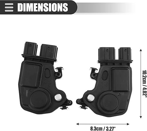 Miniatura 5 de Motoforti Actuador de cerradura de puerta, actuador de puerta corredera delantera izquierda y derecha, para Honda Element 03-11, plástico,