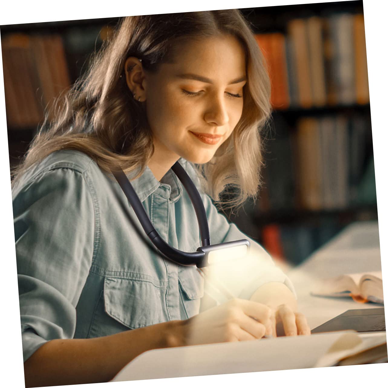 Lampe de Lecture Nocturne Noir 1800mah LED Rechargeable