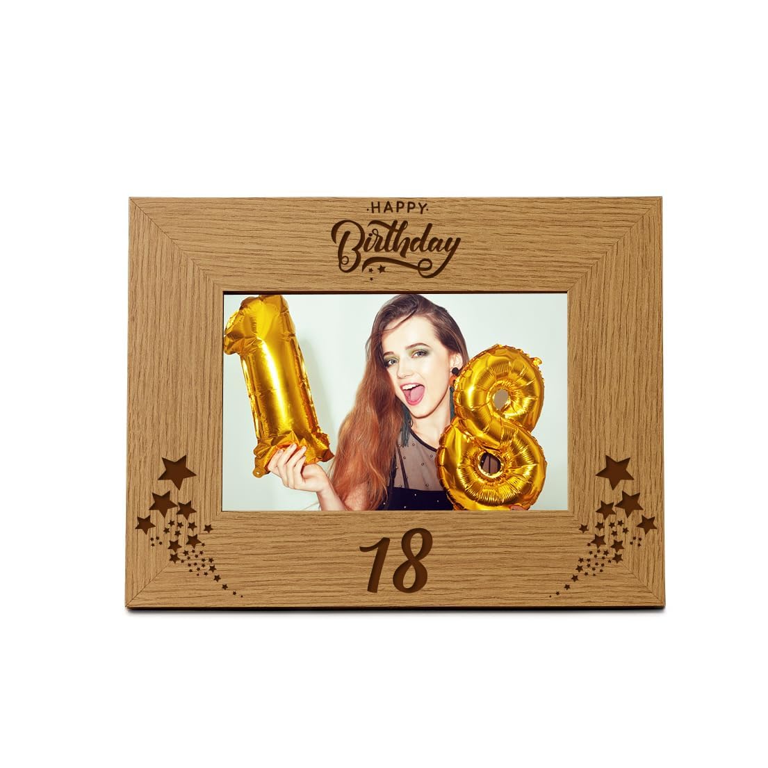 Happy 18th Birthday Wooden Photo Frame Gift (5 x 7 Inch)