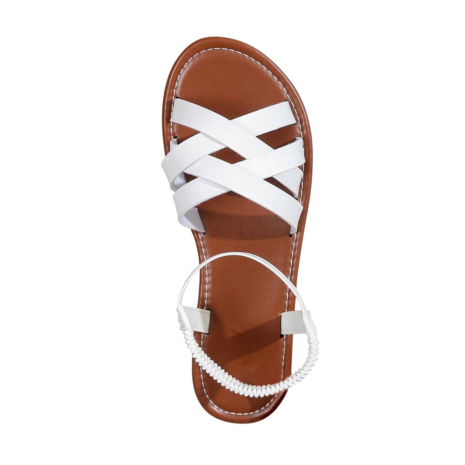 Sandali Piatti Donna Estivi Con Cinturino Incrociato - Scarpe Romane Intrecciate Con Chiusura Regolabile, Comode Ciabatte Da Spiaggia