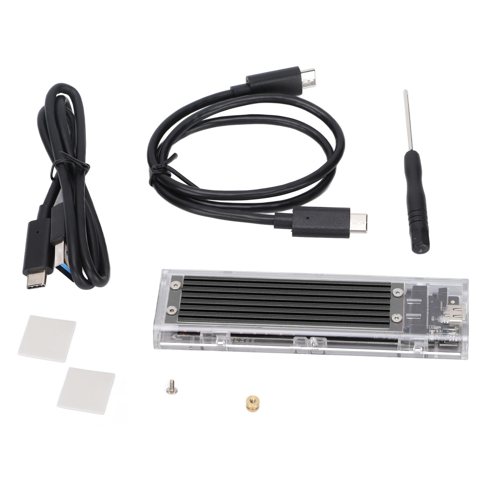 Vikye Adattatore per Disco Rigido Esterno Trasparente, Convertitore USB 3.1 Gen2, 10 Gbps, velocità di Trasmissione Reale di 10 Gbps per Giochi su Larga Scala (BLACK)