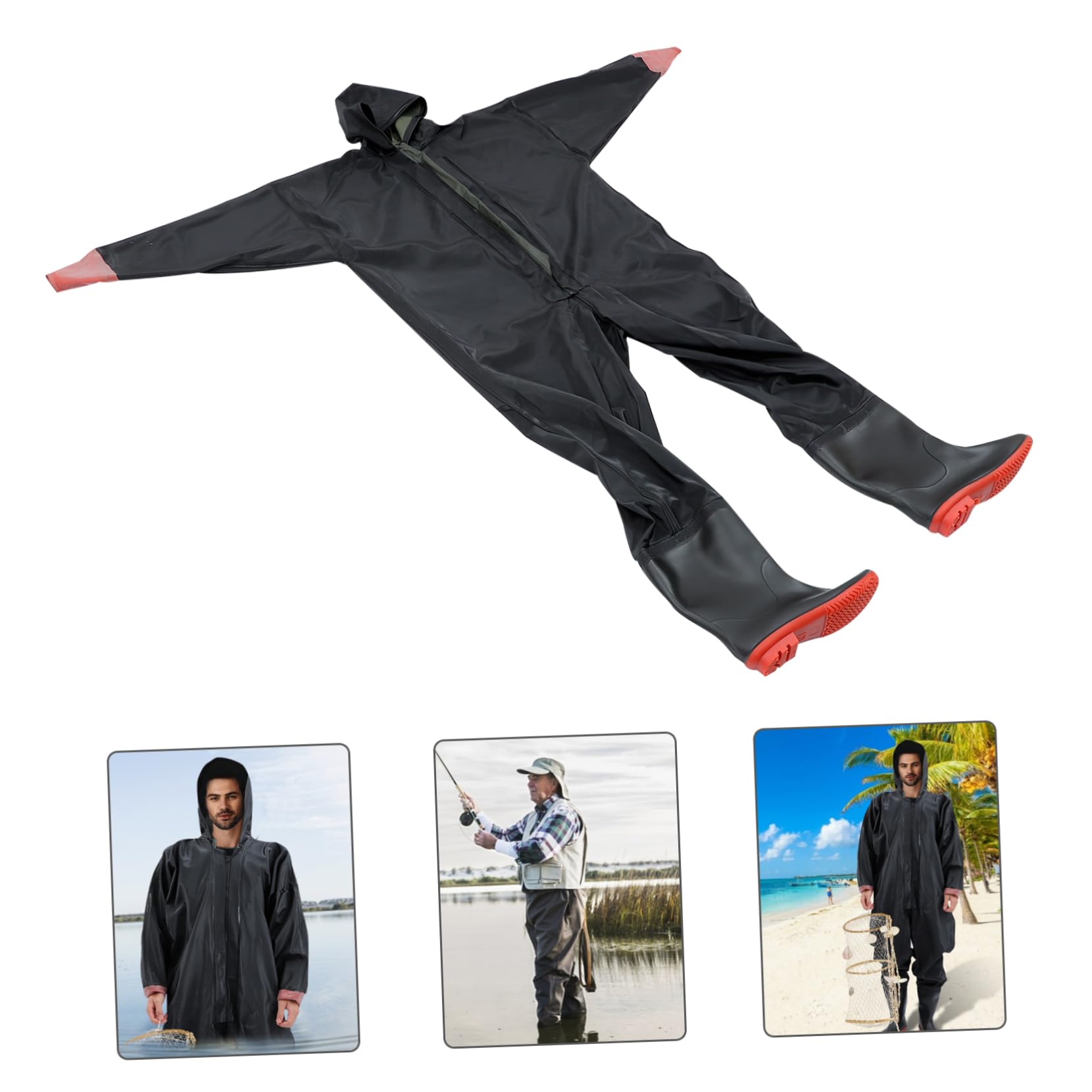 Toddmomy Pantalones Impermeables para Pesca Diseño Liviano y Material PVC, Mono Traje de Vadeador para Hombres y Mujeres, Adecuado para Pesca y Buceo