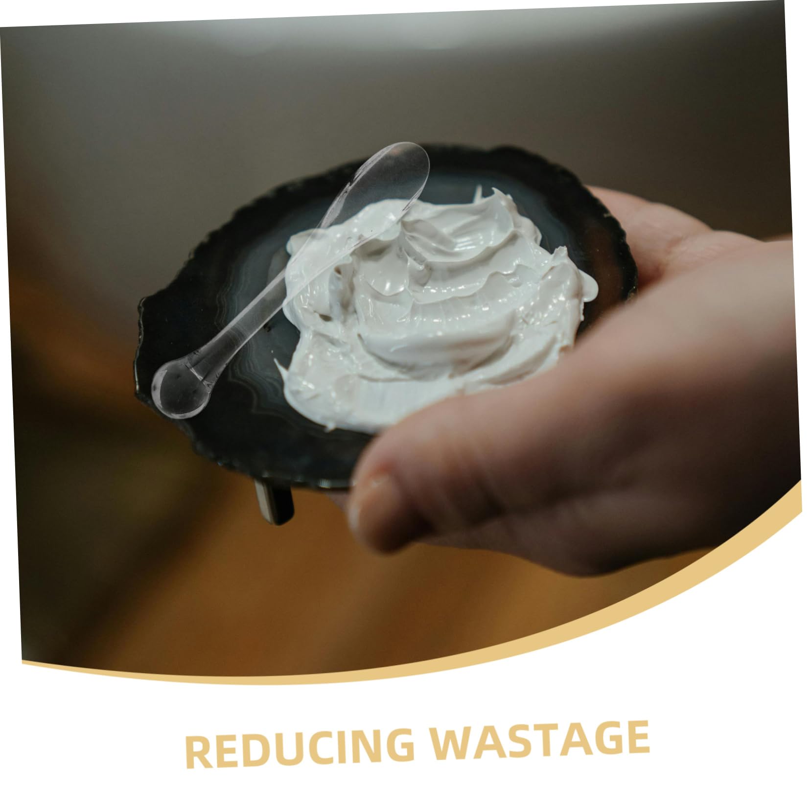 Healeved 100piezas Espátulas Cosméticas Transparentes Para Maquillaje Aplicador De Crema Facial y Lociones Herramienta De Control Para Mujeres Reutilizables y Prácticas Compacto