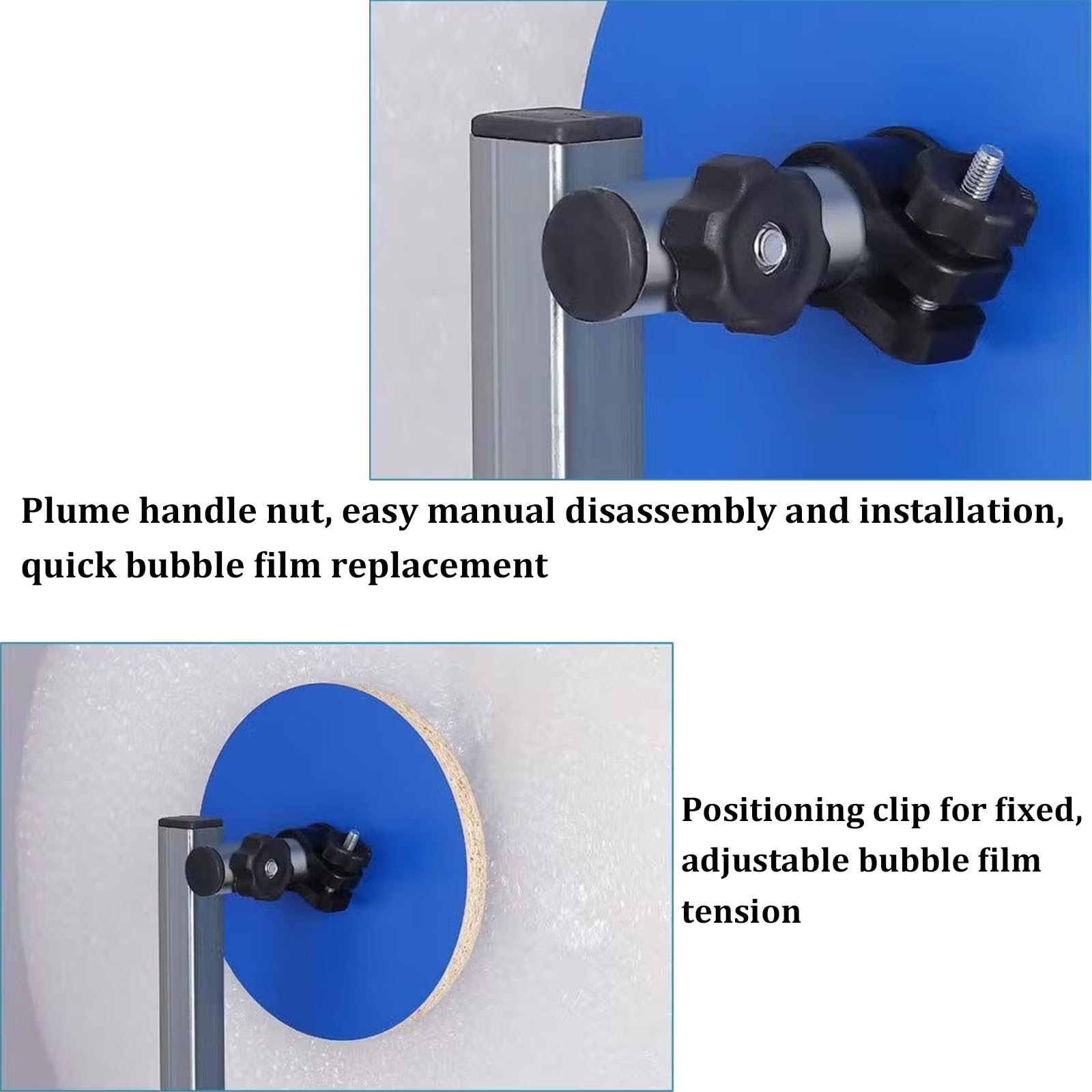 Dispensador de rollos de espuma de montaje en pared, soporte de amortiguación de burbujas para embalaje y envío, construcción de acero duradero para uso en almacén y fábrica