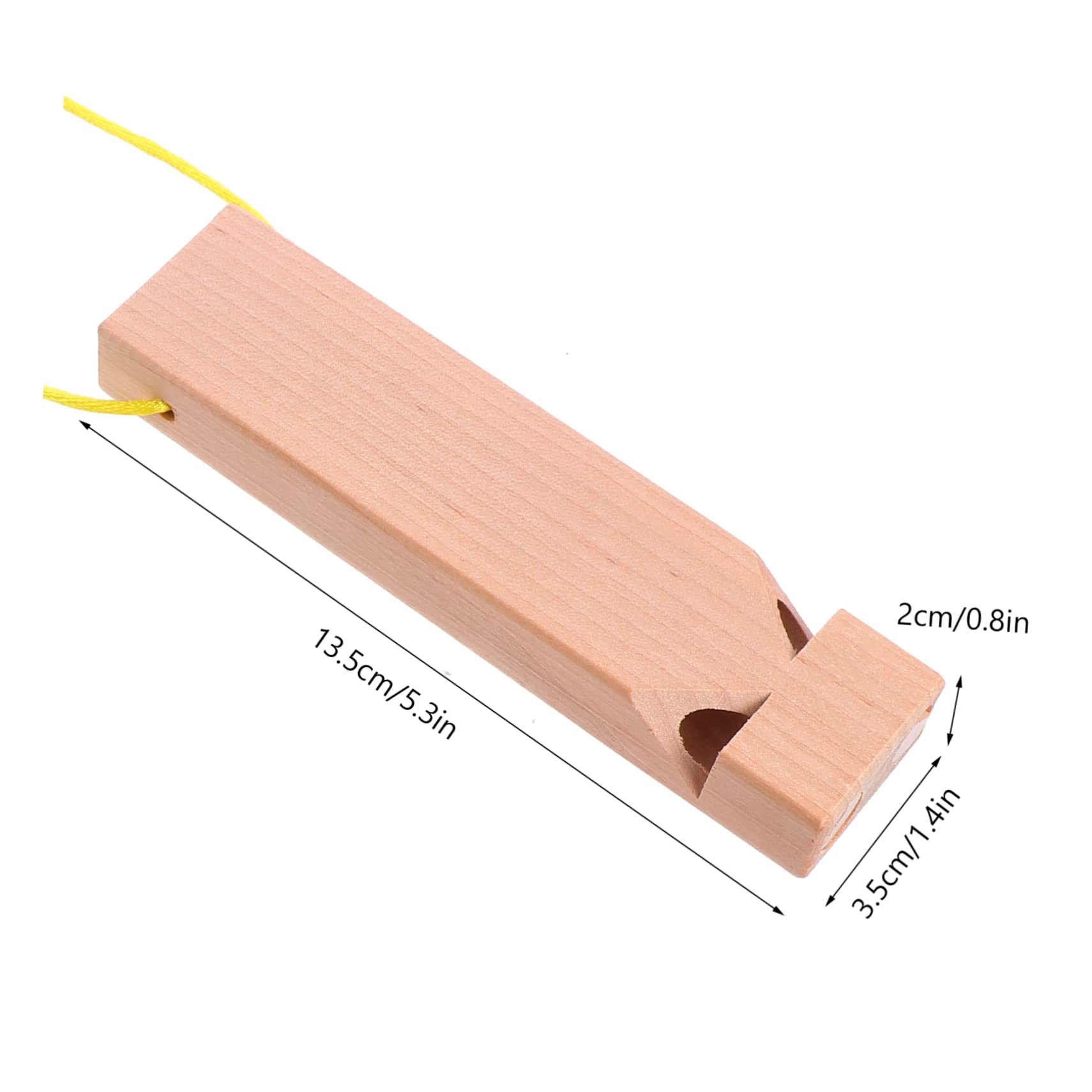 VANZACK 2pcs Wooden Whistle Fun Musical Instruments for Birthdays Christmas and Promotes Hearing and Musical Interest Random Color