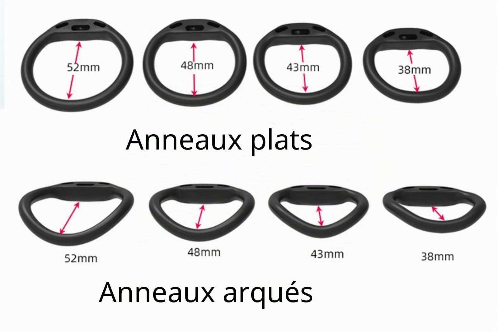 Hdynasty Petite Cage de sécurité verrouillable en nid d'abeille pour Hommes, ventilée et Respirante, avec Quatre Anneaux Plats Fixes