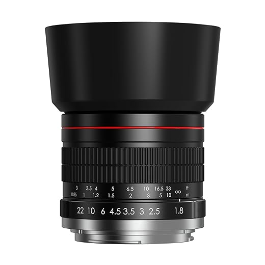 EF 85mm f1.8 Portrait Lens - MF for Canon EOS Rebel T8i/T7i/T7/T6i/T5/T3i/T3/T2i/XSi/XS/SL3/SL2/T100/90D/80D/70D/50D/5D Mark IV/6D II/7D II/1D X III II-Manual Focus DSLR Cameras Lenses(EF/EF-S Mount)