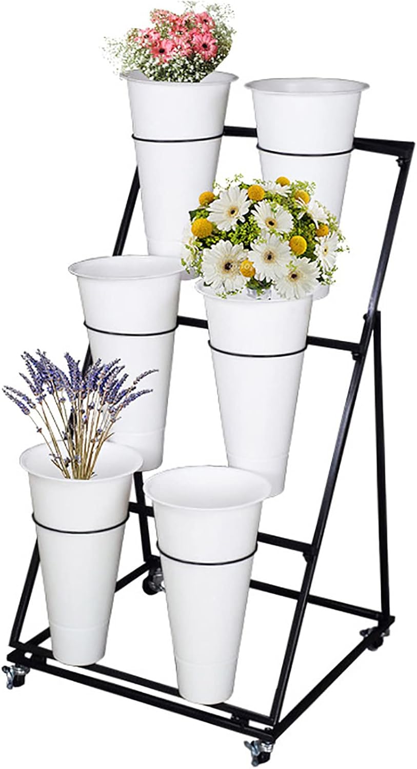 Flower display stand with flower buckets,Outdoor Plant