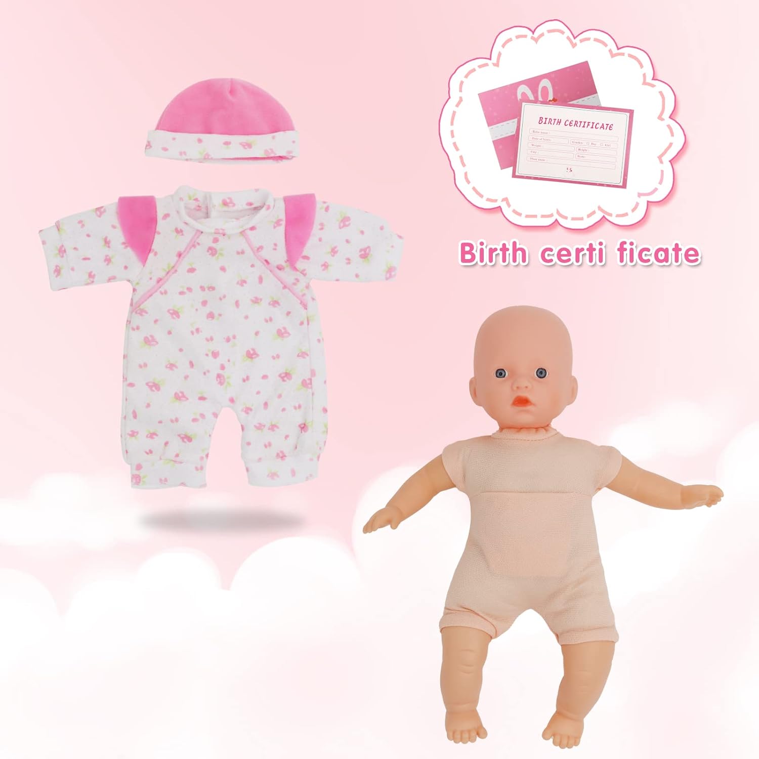 Buy JRLCGYP 12 Realistic Soft Body Baby Dolls Girl Vinyl, Lifelike